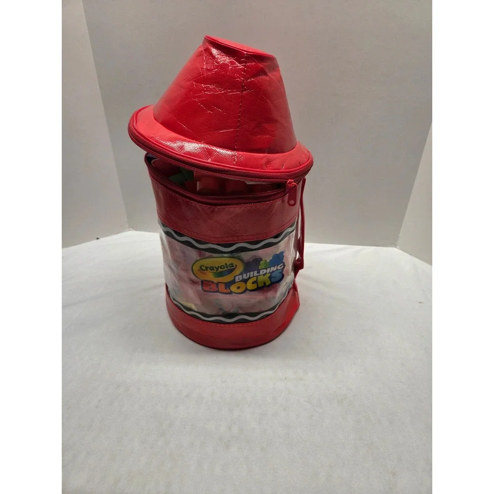 Crayola Building Blocks Red Crayon Storage Bag Kids at Work Large Blocks Set